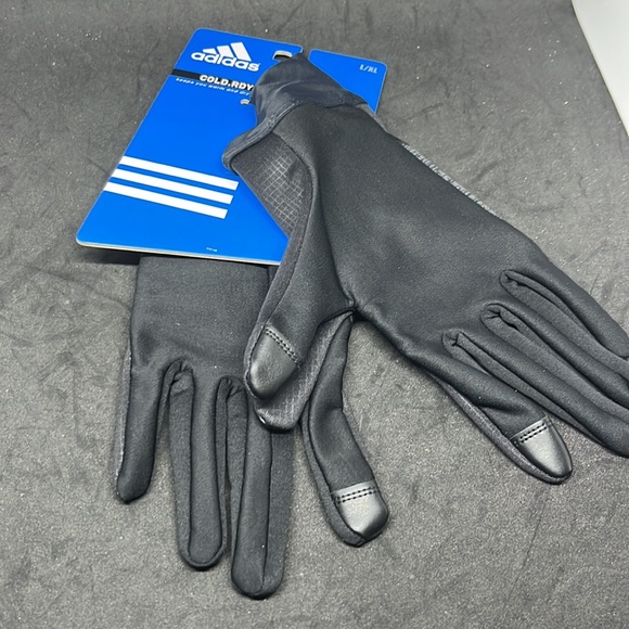 adidas Men's Cold.Rdy Touchscreen Conductivity Point Dash Gloves Black L/XL - Picture 8 of 10